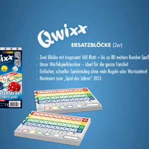 Qwixx – Original Ersatzblöcke Familienspiele NSV - Nürnberger Spielkarten Verlag