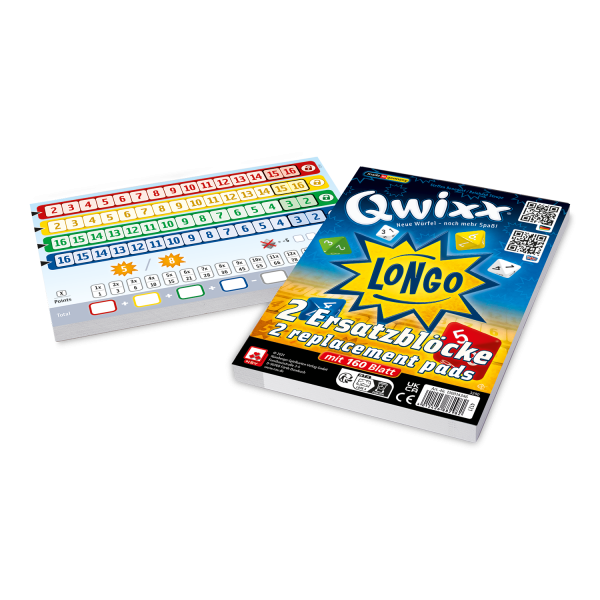 Qwixx – Longo Ersatzblöcke ab 8 Jahren NSV - Nürnberger Spielkarten Verlag
