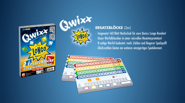 Qwixx – Longo Ersatzblöcke ab 8 Jahren NSV - Nürnberger Spielkarten Verlag
