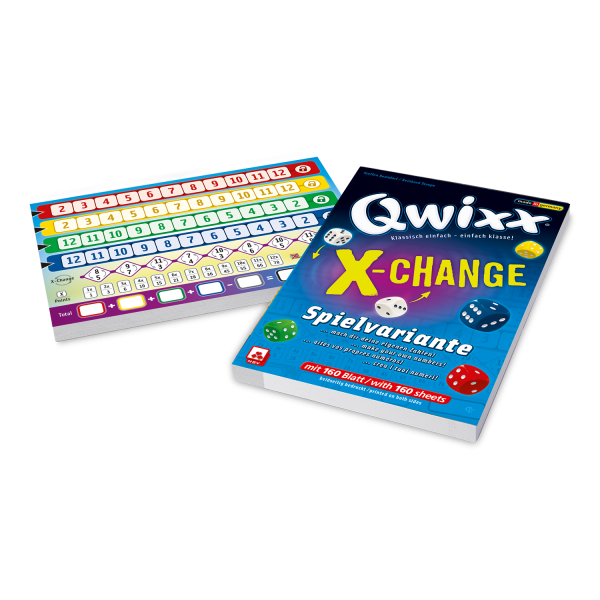 Qwixx – X-Change Zusatzblöcke Familienspiel NSV - Nürnberger Spielkarten Verlag